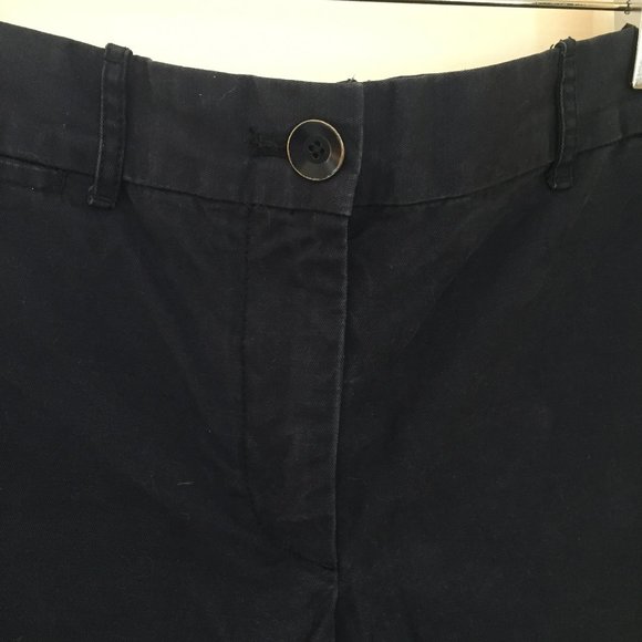 GAP boyfriend roll-up navy cotton shorts -- size 6 - Picture 2 of 8